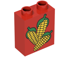 Duplo, Brick 1 x 2 x 2 with Corn Pattern
