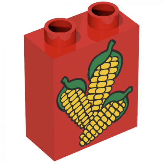 Duplo, Brick 1 x 2 x 2 with Corn Pattern