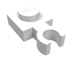 Plate, Modified 1 x 1 with Open O Clip Thin (Vertical Grip)