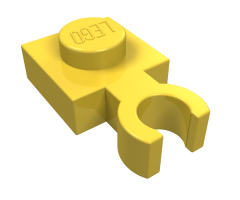 Plate, Modified 1 x 1 with Open O Clip Thin (Vertical Grip)