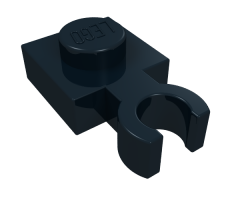 Plate, Modified 1 x 1 with Open O Clip Thin (Vertical Grip)