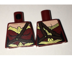 Torso Female Outline and Gold Trim and Crossbelt Pattern (Wonder Woman)