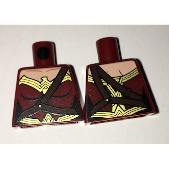 Torso Female Outline and Gold Trim and Crossbelt Pattern (Wonder Woman)