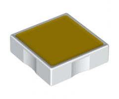 Duplo, Tile 2 x 2 with Shape Yellow Square Pattern