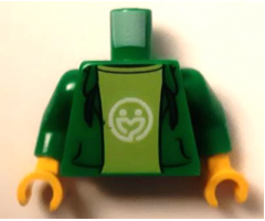 Torso Shirt and Social Logo Pattern / Green Arms / Yellow Hands