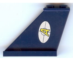 Tail 4 x 1 x 3 with Agents Logo Pattern on Left Side (Sticker) - Set 8970
