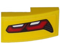 Slope, Curved 2 x 1 with Corvette Taillight Pattern Model Right Side (Sticker) - Set 75870