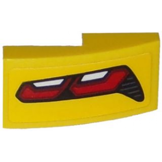 Slope, Curved 2 x 1 with Corvette Taillight Pattern Model Right Side (Sticker) - Set 75870