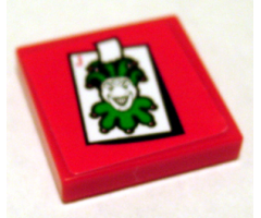 Tile 2 x 2 with Joker Playing Card Pattern (Sticker) - Set 7886