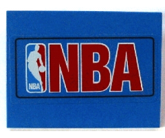 Slope 10 6 x 8 with NBA Red Pattern (Sticker) - Set 3432