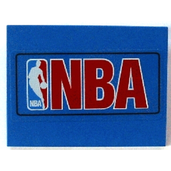 Slope 10 6 x 8 with NBA Red Pattern (Sticker) - Set 3432