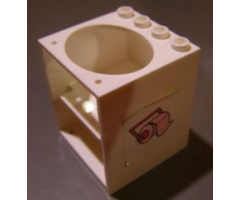 Container Cupboard 4 x 4 x 4 with Elliptical Hole for Sink with Toilet Paper Pattern (Sticker) - Set 5895