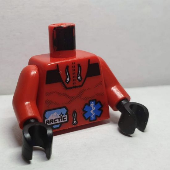 Torso Arctic Logo Small and EMT Star of Life Pattern / Red Arms / Black Hands