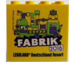 Brick 2 x 4 x 3 with Legoland Deutschland Resort Fabrik 2016 Pattern