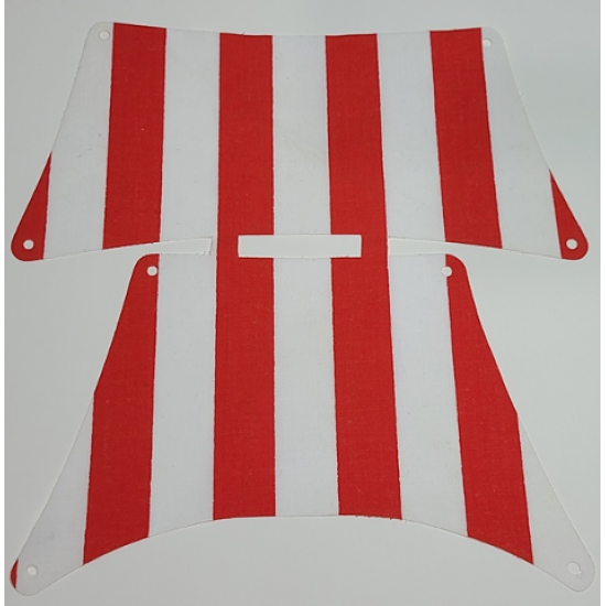 Cloth Sail Assembly with Red Thick Stripes Pattern