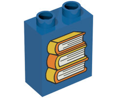 Duplo, Brick 1 x 2 x 2 with Three Books in a Stack Pattern