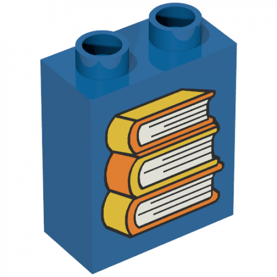 Duplo, Brick 1 x 2 x 2 with Three Books in a Stack Pattern