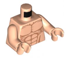 Torso Bare Chest with Muscles Outline Detailed Pattern / Light Nougat Arms / Light Nougat Hands