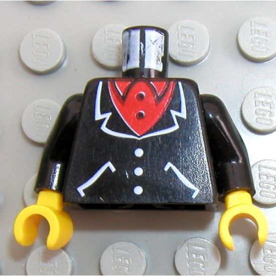 Torso Suit and Red Shirt Pattern / Black Arms / Yellow Hands