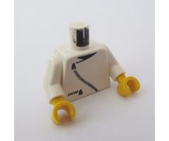 Torso Zipper Curved on Jacket and Pocket Pattern (black zipper) / White Arms / Yellow Hands