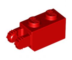 Hinge Brick 1 x 2 Locking with 2 Fingers Vertical End, 7 Teeth