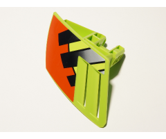 Technic, Panel RC Car Mudguard Small, Left with Red Area and Black Stripes Pattern (Sticker) - Set 8675