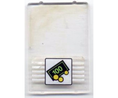Glass for Window 1 x 4 x 5 with Bank Money 3 Coins Pattern (Sticker) - Set 1490
