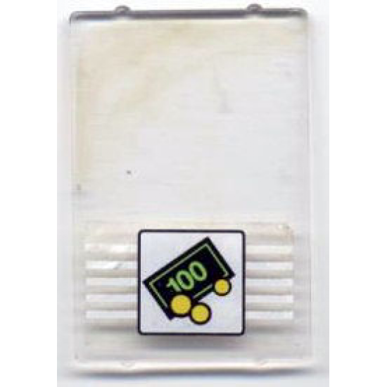 Glass for Window 1 x 4 x 5 with Bank Money 3 Coins Pattern (Sticker) - Set 1490