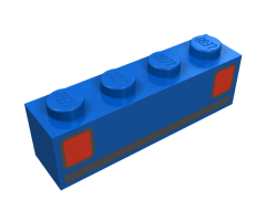 Brick 1 x 4 with Car Taillights Pattern (Basic)