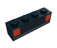 Brick 1 x 4 with Car Taillights Pattern (Basic)