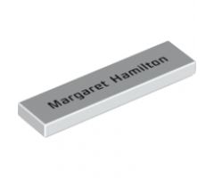 Tile 1 x 4 with Black 'Margaret Hamilton' Pattern