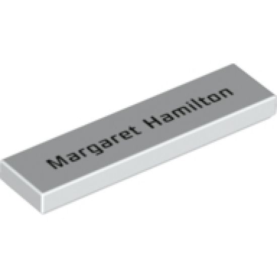 Tile 1 x 4 with Black 'Margaret Hamilton' Pattern