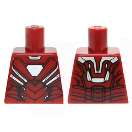 Torso Armor with White Hexagonal Reactor and Black and Silver Plates Pattern