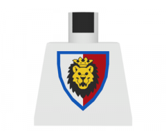 Torso Castle Royal Knights Lion Head on Red/White Shield Pattern
