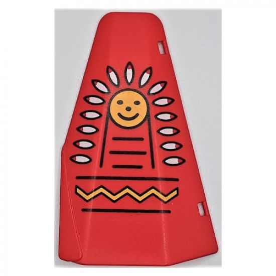 Duplo, Building Door / Window Pane Tepee with Indian Face Pattern