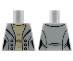 Torso Female Jacket with Buttons over Tan Shirt Pattern