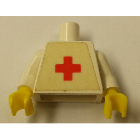 Torso Hospital Red Cross Pattern (Sticker) / White Arms / Yellow Hands