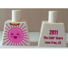 Torso Pink Sun Front, 2011 The LEGO Store Lone Tree, CO Back Pattern