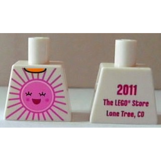 Torso Pink Sun Front, 2011 The LEGO Store Lone Tree, CO Back Pattern