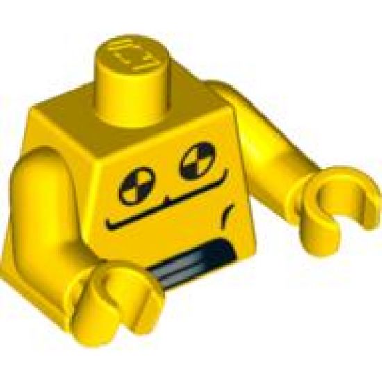 Torso Vent Panels and Black and Yellow Circles Pattern / Yellow Arms / Yellow Hands