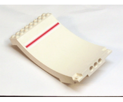 Sports Arena Section / Skateboard Ramp with Red Stripe Pattern (Sticker) - Set 3536