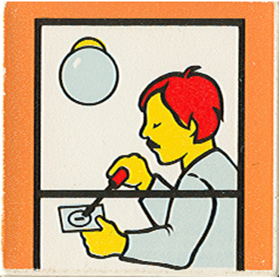 Duplo, Tile 2 x 2 x 1 with Town Mosaic Picture 07 Pattern (Set 9221)