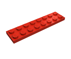 Plate 2 x 8 with Waffle Bottom