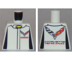 Torso Race Suit with Chevrolet Logos on Front and 'CORVETTE RACING' on Back Pattern