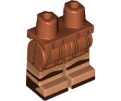 Hips and Legs with Skirt with Tan Straps, Nougat Legs, and Dark Brown Sandals Pattern