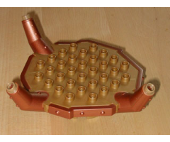 Duplo, Plant Tree House Roof Platform 10 x 10 with Three Branches and Edges Copper Pattern (Little Robots)