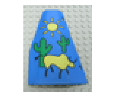 Duplo, Building Door / Window Pane Tepee with Sun, Cactuses and Buffalo Pattern