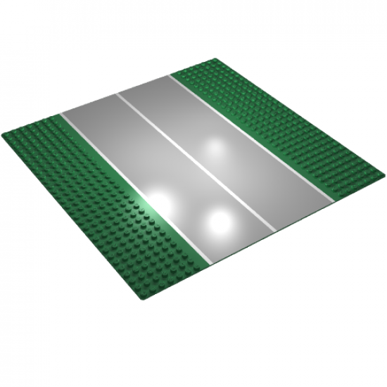 Baseplate, Road 32 x 32 7-Stud Straight with Plain Runway Narrow Pattern