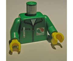 Torso Octan Logo Jacket with Pen Pattern / Green Arms / Yellow Hands