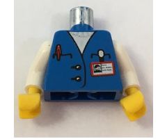 Torso Studios Assistant ID Badge, Pen, and Clapboard on Back Pattern / White Arms / Yellow Hands